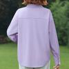 Plus Size Women's Loose Long Sleeve Button-Down Shirt, Solid Color Casual Office Blouse (3XL-7XL)