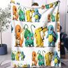 Cute Pikachu Emoji Collection AllPrint Flannel Blankets Cozy Warm Universal for Boys Girls for Home Camping Office Decoration