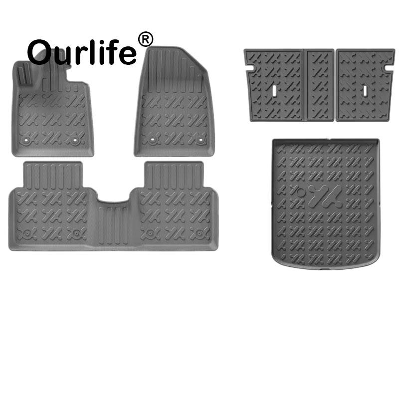 Car Trunk Mat For IM MOTORS L6 MG IM5 2026 2027 TPE Floor Mats All Weather Anti-Slip Rear Trunk Pad Cargo Liner Anti Dirty Pads