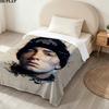 1PC Eminem Patterned Flannel Blanket Suitable For All Seasons For Home Decor Warmth And Comfort Gifts Holiday Present
