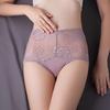 8 Color Plus Size Women Panties Sexy Lace Transparent Underwear Panty Seamless Mid-Waist Hip Raise Briefs Cotton Health Lingerie