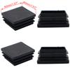 4Pcs Black Blanking End Caps Square Tube Inserts Pipe Box Cover Bungs Plugs Home Furniture Feet DIY Accessories 25/40/50mm