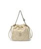 Mlb Basic Quilted Pu Mini Bucket Crossbody Bag Bos (Cream)