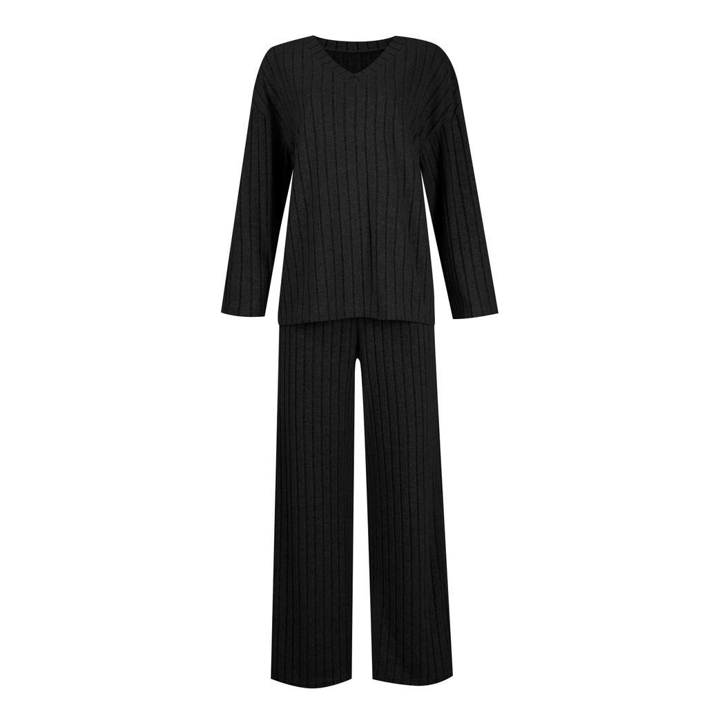 Women's Solid Color Sexy Casual Slim New Fashion Feminine Suit Two-piece Set