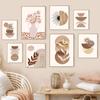 Abstract Boho Geometric Wall Art Lines Leaves Canvas Painting Poster and Print Flower Nordic Wall Picture for Living Room Home