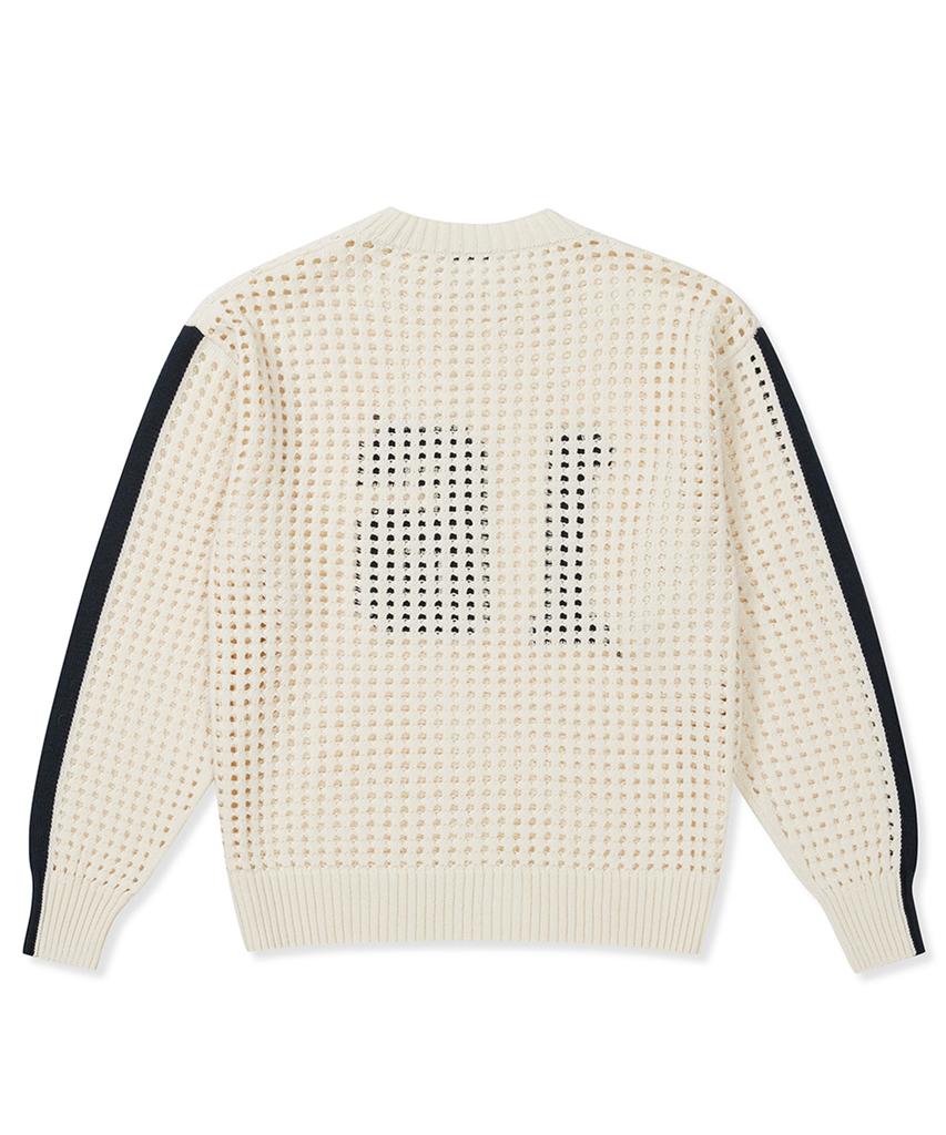 CLOVE [25Ss Clove] Crochet Numbering Knit (Ivory)