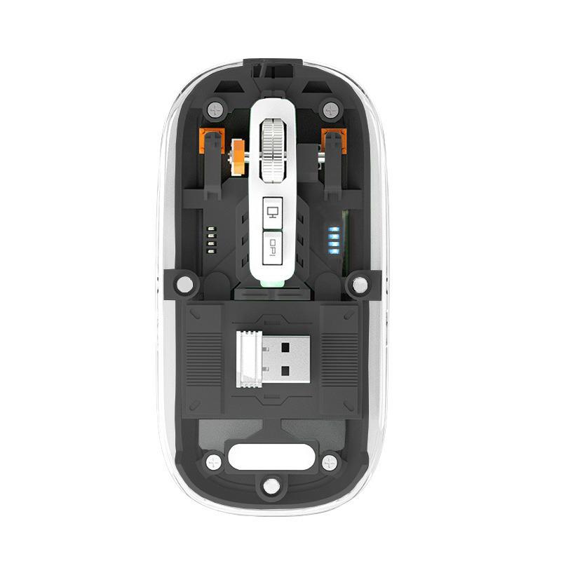

Transparent Bluetooth Mouse for Apple: Wireless Charging, Customizable for Business & Home Use