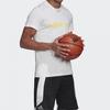 Adidas T Shirts Men's White Crew Neck Moderate Straight Fit GD8715