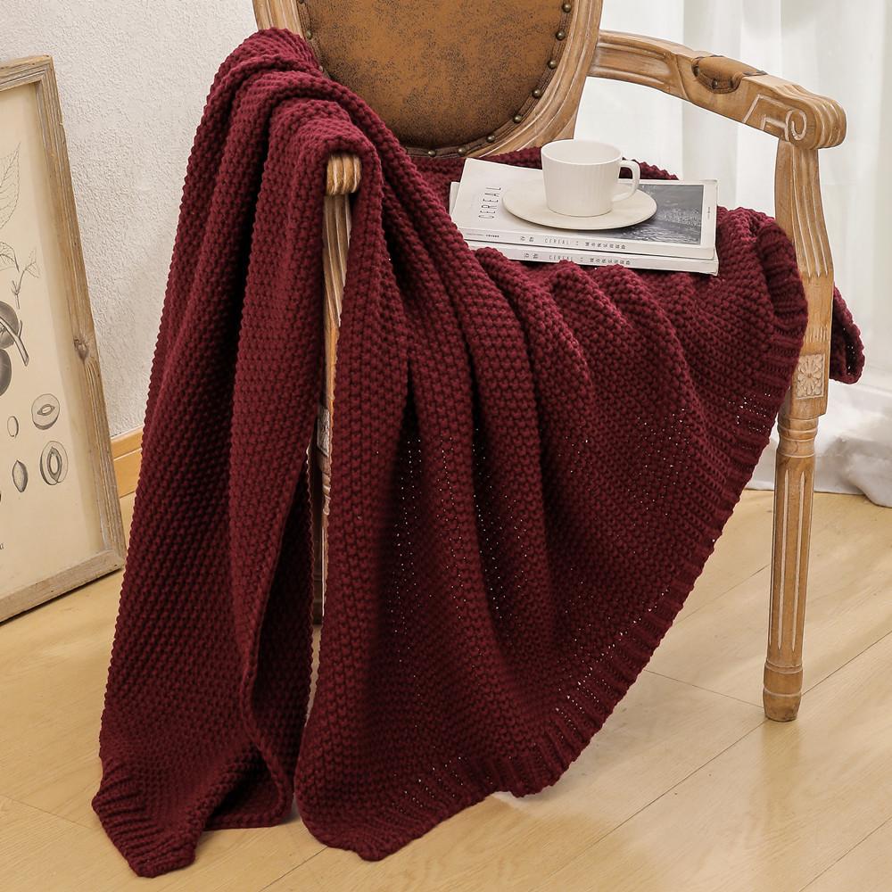 Вязаные декоративные пледы для дивана — фото 4