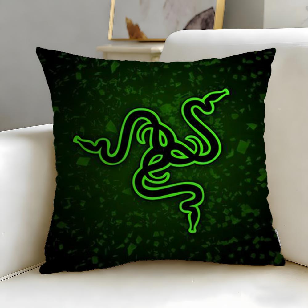Classic Electronic Brand Razer Cushion Cover Soft & Easy-Wash Pillow Case – Versatile for Couch, Bed, Travel and Office
