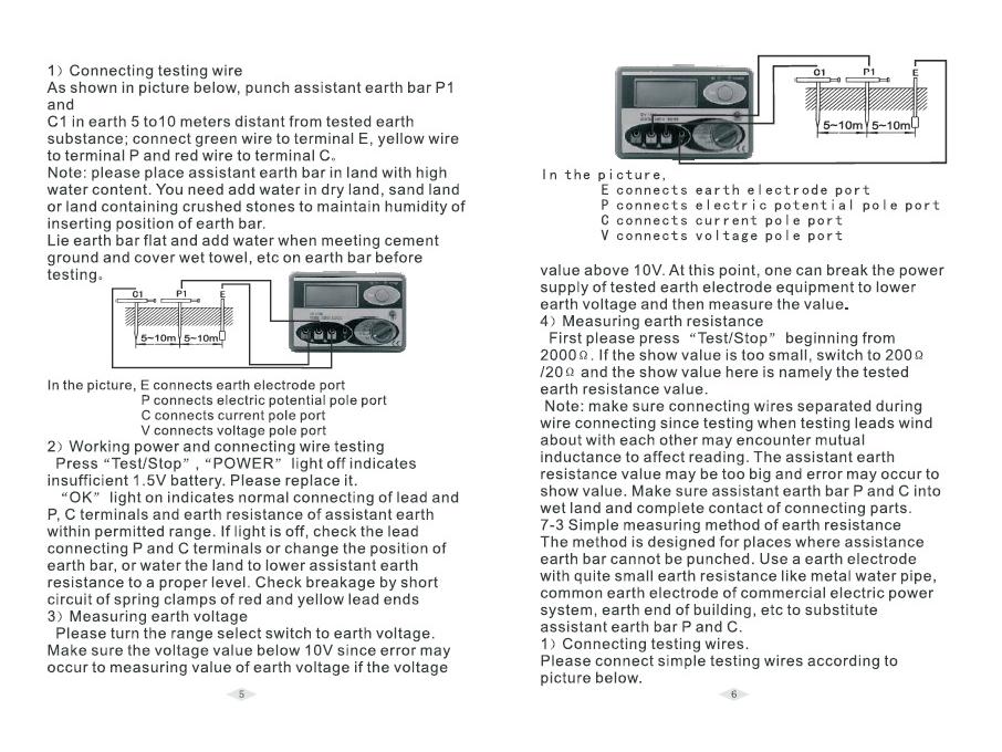 DY4100AB Ground Resistance & Soil Resistivity Tester - Digital Megohmmeter for Lightning Protection