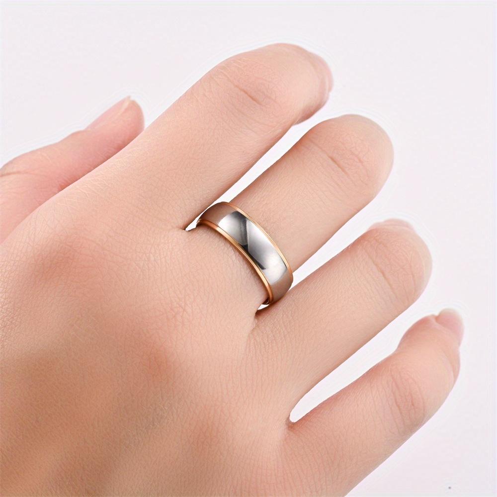 1 Pièce Bague Tendance et à la Mode Multi-usage Simple en Acier Titane, Adaptée pour le Port Quotidien | Comme Cadeau