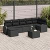 VidaXL 8-Piece Garden Sofa Set with Beige Cushions In Poly Rattan 3346143