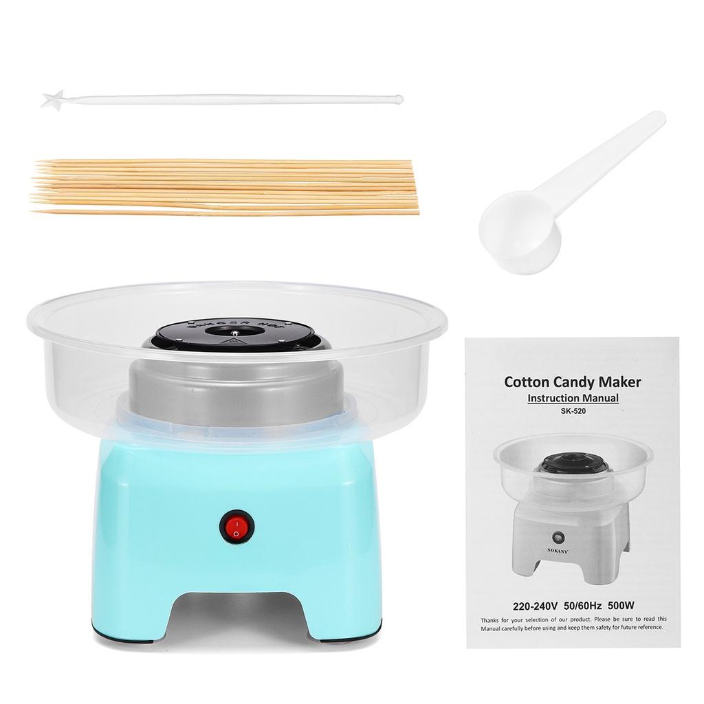 500W Cotton Sugar Floss Machine Portable Electric DIY Sweet Cotton Candy Maker Boy Girl Gift Children's Day Spun Sugar Machine