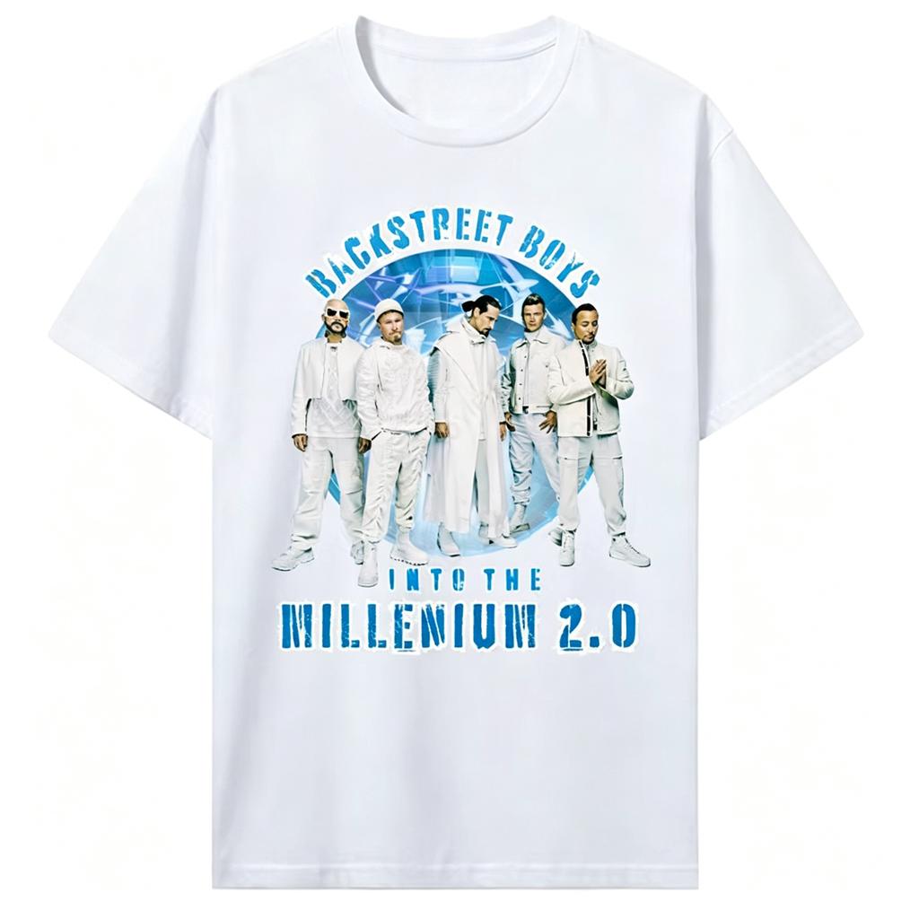 2026 Vintage Millennium Pop Group Graphic Oversized Tshirt For Kids Adults Band Art Print Loose Short Sleeve Crew Neck Tops