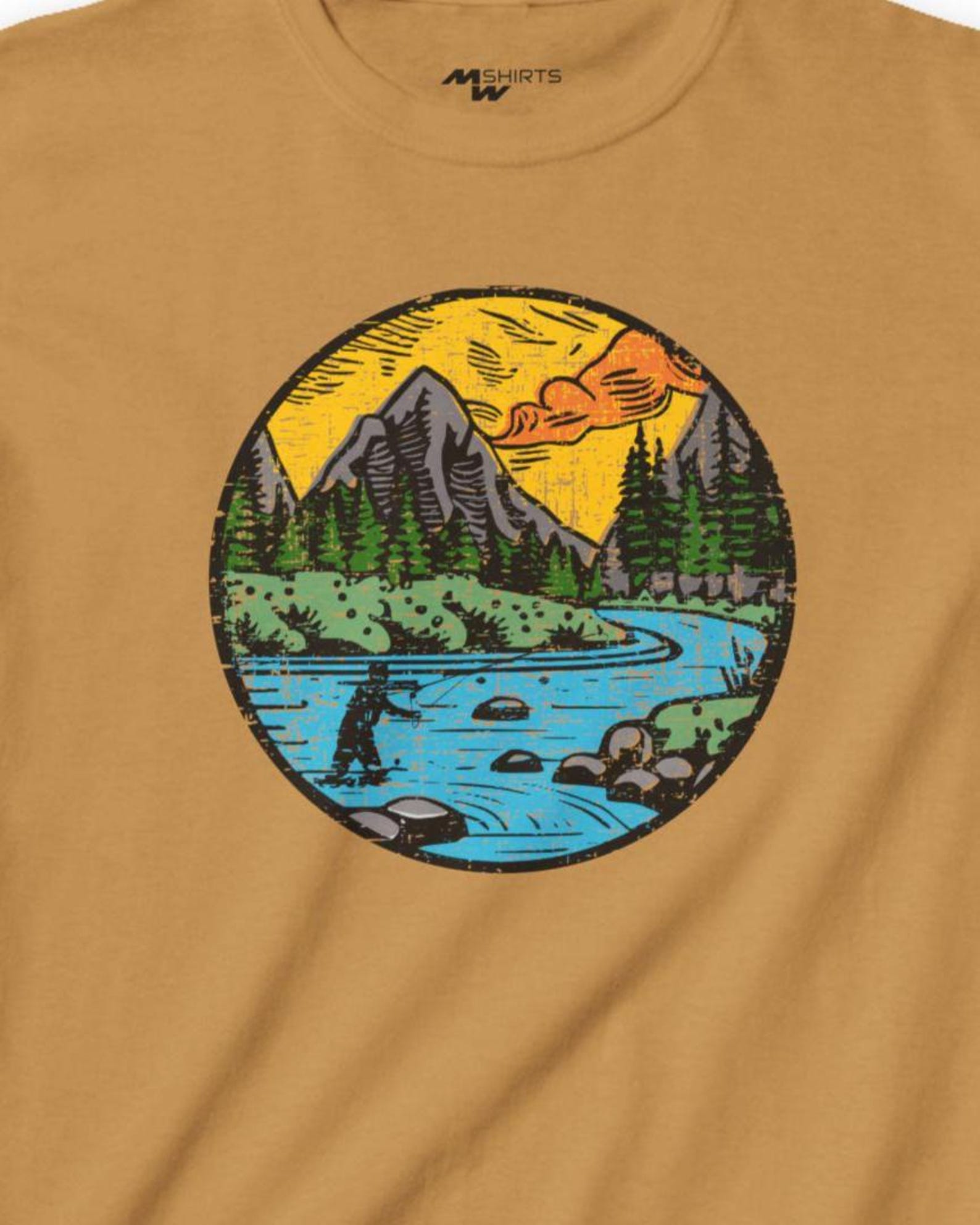 Nature Scene Kids Tee: Adventure T-Shirt, Outdoor Cotton Clothing XL