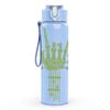 1PC Skeleton Hand Gesture 750ml Color Plastic Sports Water Bottle Leakproof Flip Straw Lid Suitable for Sports Office Home Use