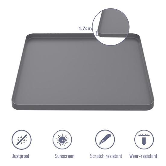 Silikonová podložka pod pračku se zvýšenými okraji Vodotěsná horní úložná podložka pro pračku a sušičku Protiskluzová podložka pro snížení vibrací Ochrana podlahy