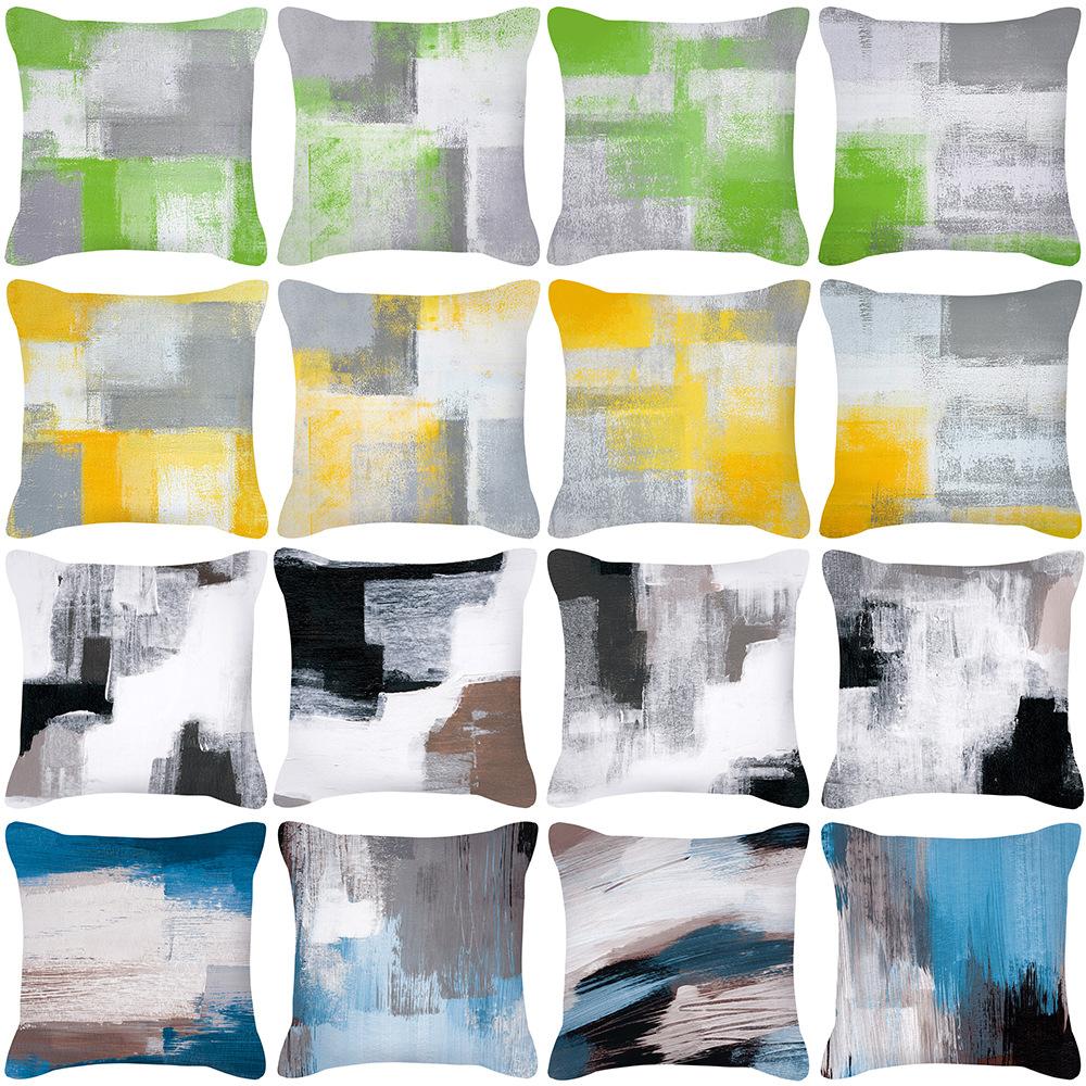 Pillow Nordic Abstract Decoration Home Sofa Bedside Cushion Cover Plush Pillow Cover