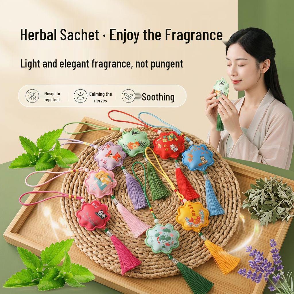 Dragon Boat Festival Auspicious Talisman Pendant with Tassels: Portable Car Hanging Ornament Souvenir