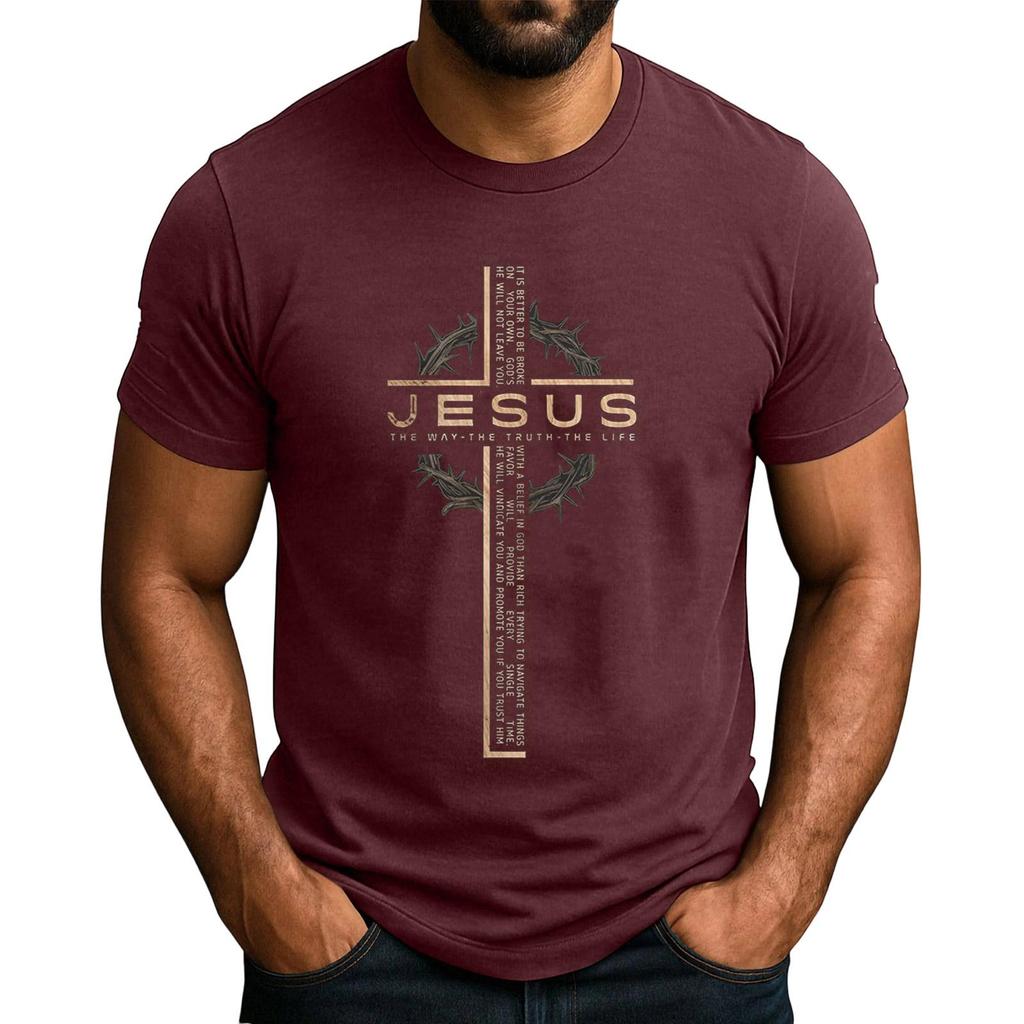 Men's Popular T,shirt Printed Round Neck Short Sleeve T,shirt