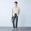 Seven Brand Men's Mid-length Lapel Dark Texture Casual Jacket