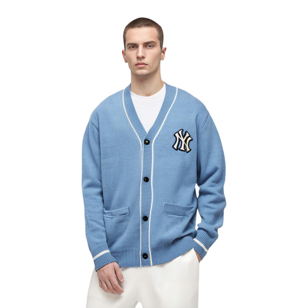 MLB New York Yankees Sweaters Unisex Sky Blue V neck Moderate Other 3AKT00114-50BLL