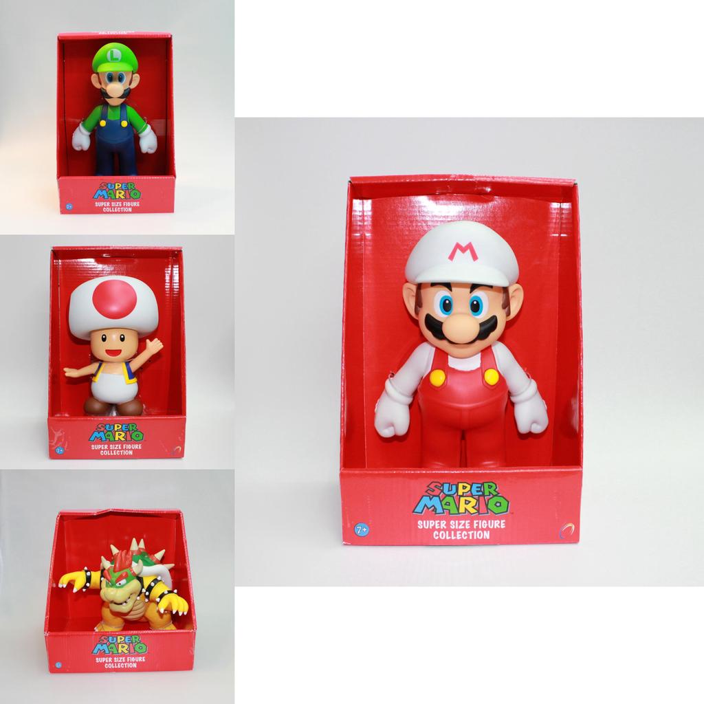 Wysokiej jakości figurki akcji Super Mario Bros 9-calowe z pudełkiem detalicznym