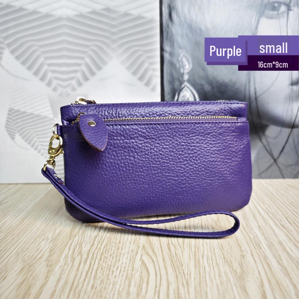 Korean Style Genuine Leather Multi-Functional Women's Wristlet Clutch Wallet