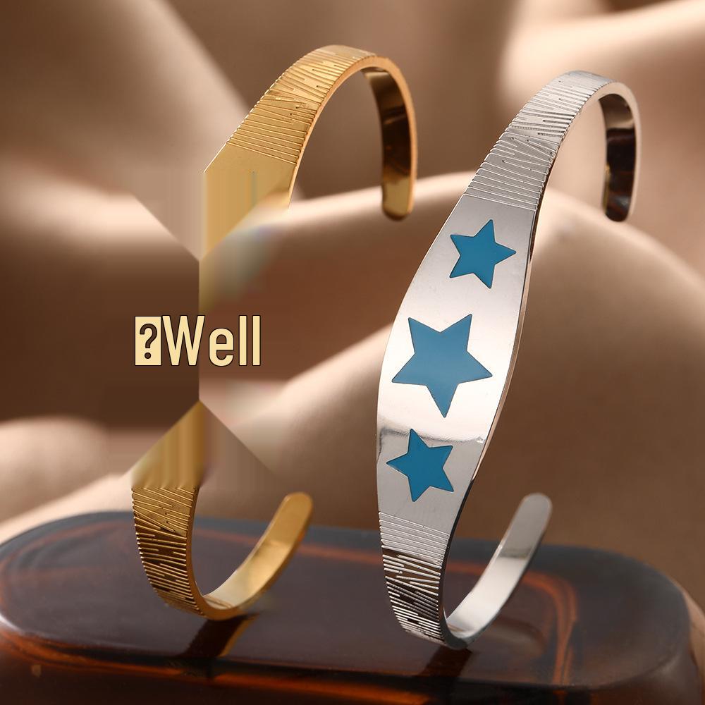 European & American Fashion Star & Infinity Stainless Steel Bracelet