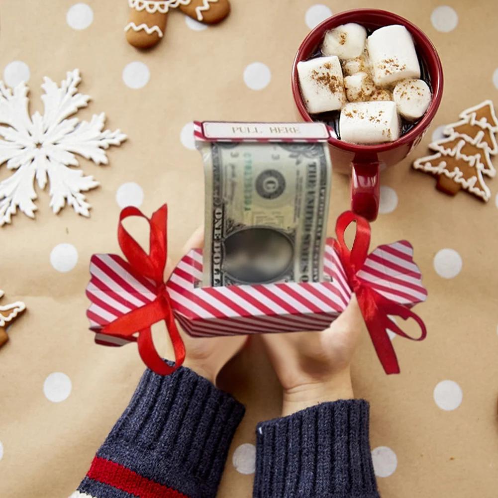 Christmas Surprise Money Pull Pouch DIY Party Gifts Money Box Money Pull Box Birthday Money Box for Money Gift