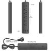 8 in 1 Power Strip Surge Protector US Plug Wall Outlet Adapter with 5pcs Widely-Spaced AC-Outlets & 3x USB Ports