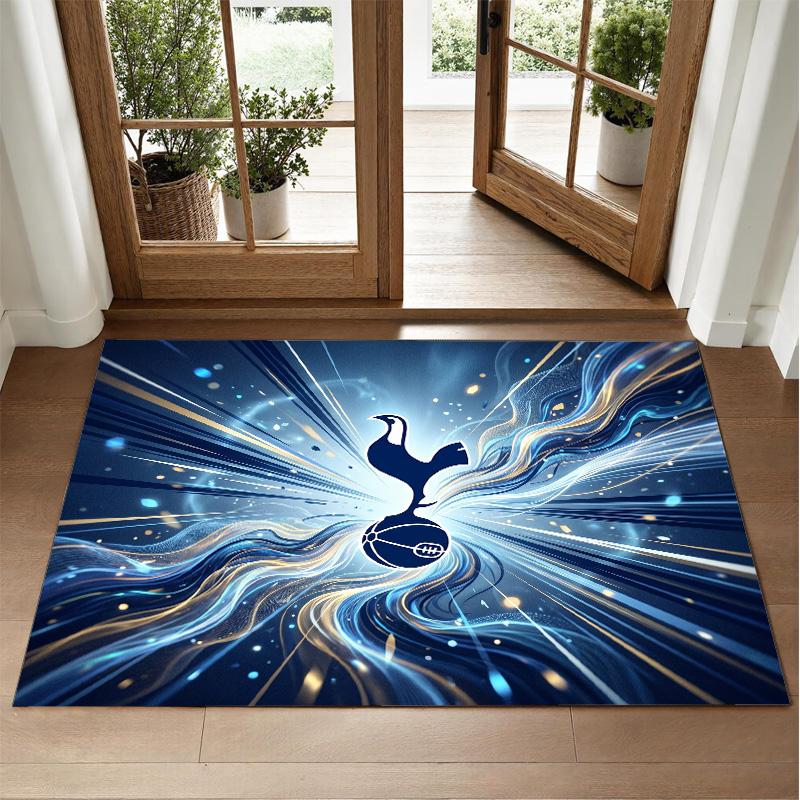 Tottenham Hotspur Design Crystal Velvet Rug Soft Decorative Mat for Bedroom Entrance
