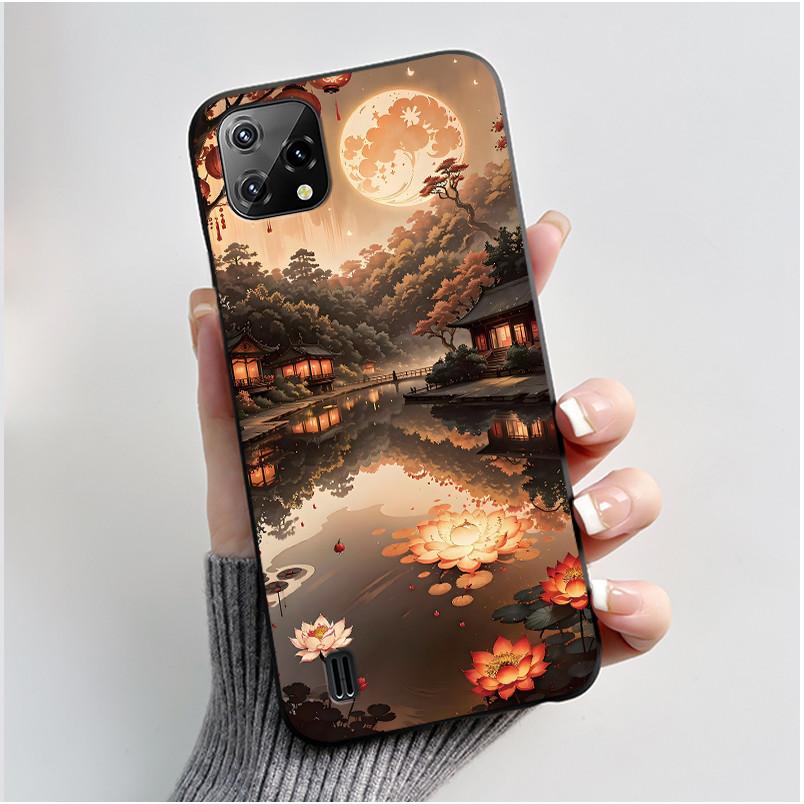 For Blackview A55 Case Oscal C60 Back Cover Luxury Cute Love Rabbit Funny Pattern Black TPU Soft Silicone Protective Phone Case