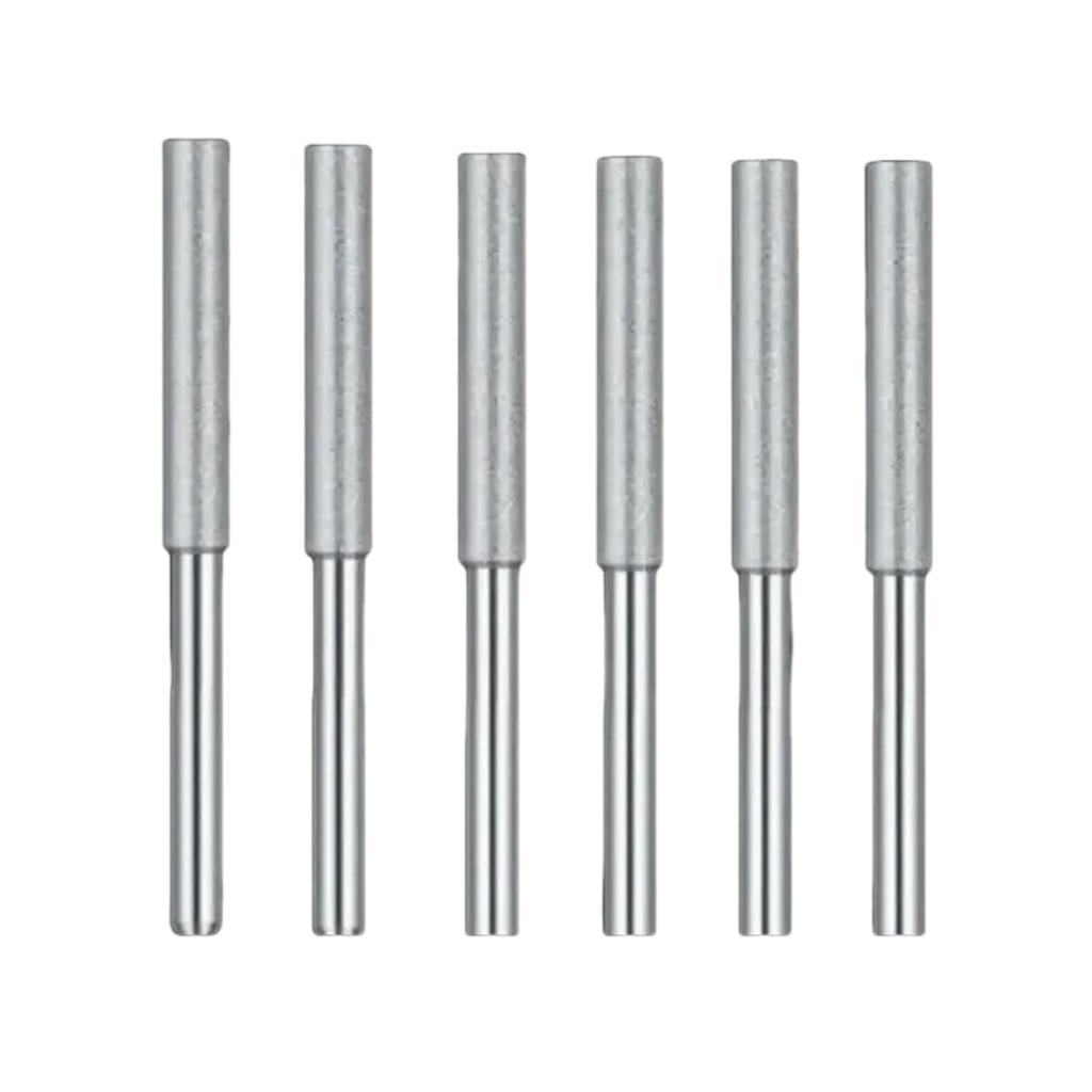 6pcs Diamond Coated Cylindrical Burr Chainsaw Sharpener Stone File Chain Sharpening Carving Grinding Tools Kits 4/4.8/5.5mm