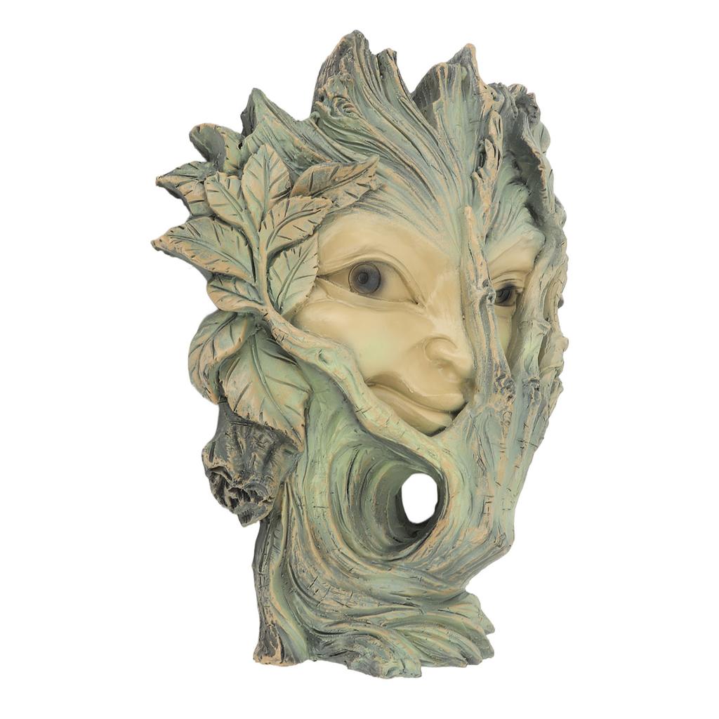 Tree Man Statue Resin Lifelike Decorative Ornament Tree Face Sculpture for Garden Balcony Home
