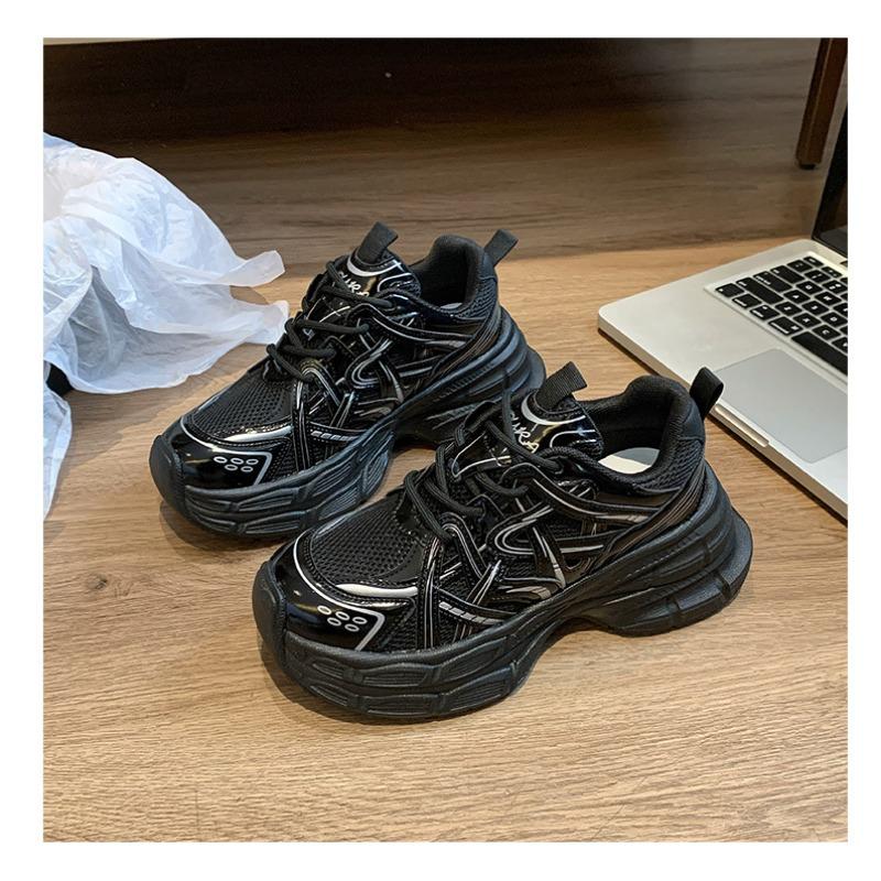 Ster platform dad schoenen nieuw veelzijdig en lichtgewicht muffin binnenhoogte-verhogende dad schoenen sport kleine witte schoenen