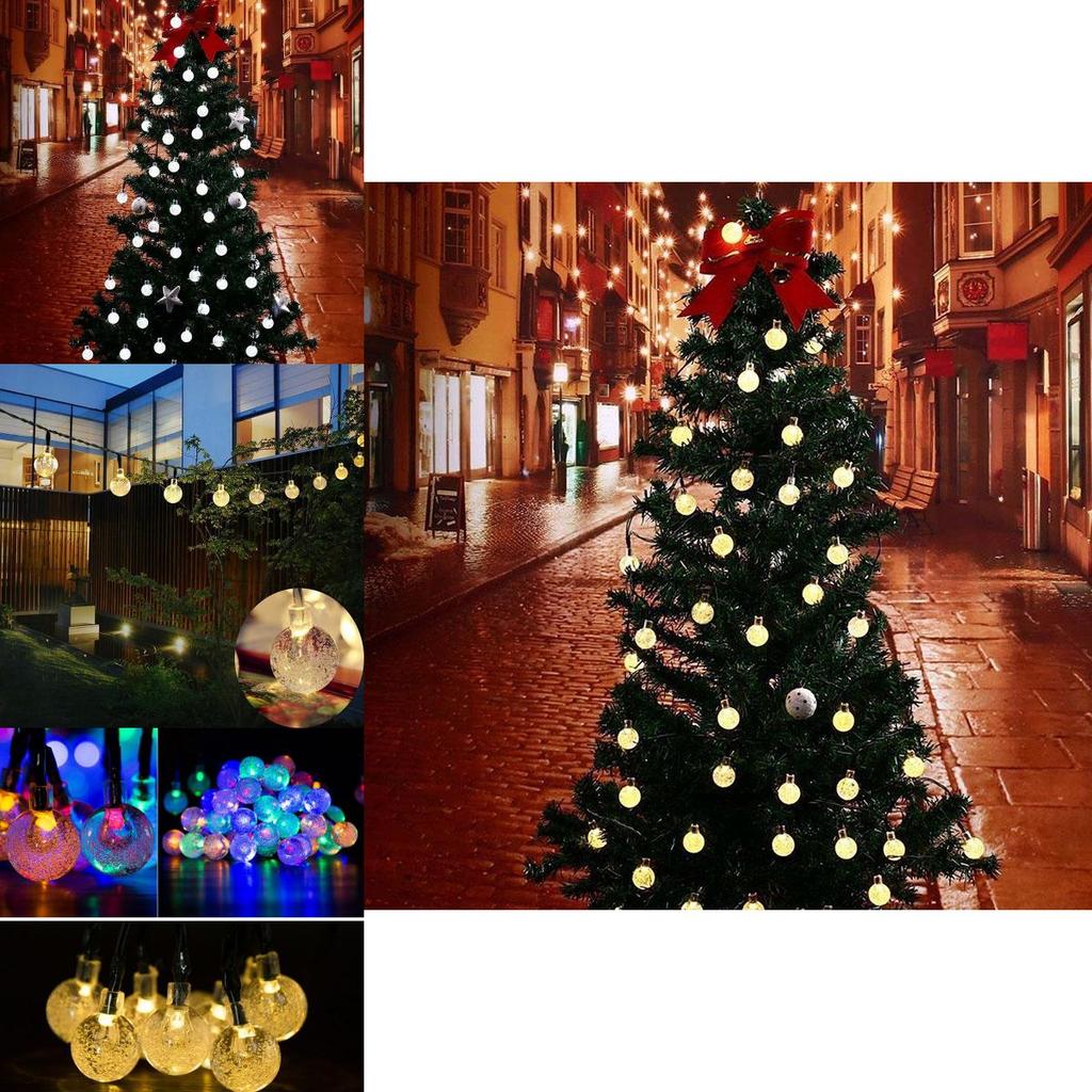 Beautifully Bright Outdoor Solar Powered 30 Led String Light For Yard And Landscape Decor