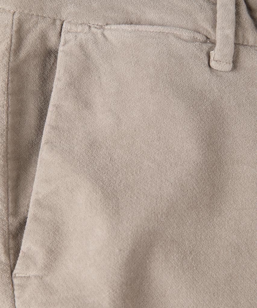PANICALE Brown Brushed Cotton Regular Fit Pants