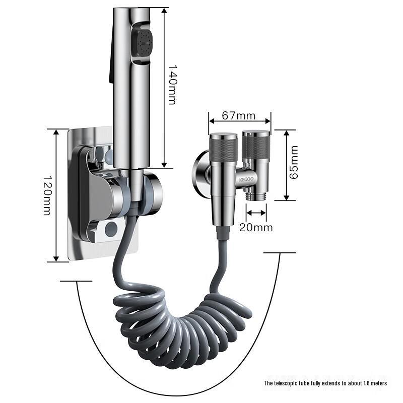 Stainless Steel Toilet Bidet Sprayer Diverter Kit