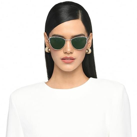 Vincent Chase By Lenskart | Gold - Green Full Rim Cat Eye | Floral Edit | Branded Latest| 100% UV Protected | For Women| VC S16759