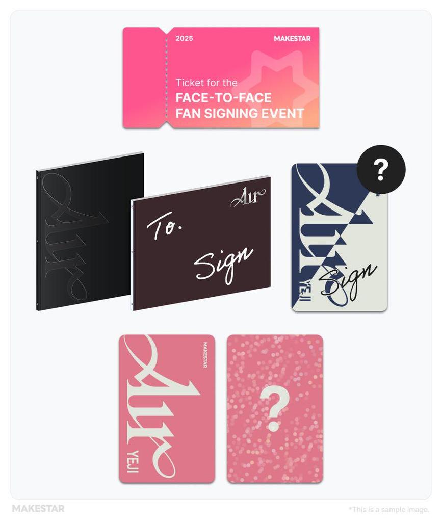 [USED] ITZY Air MAKESTAR Autographed Trading Card Yeji