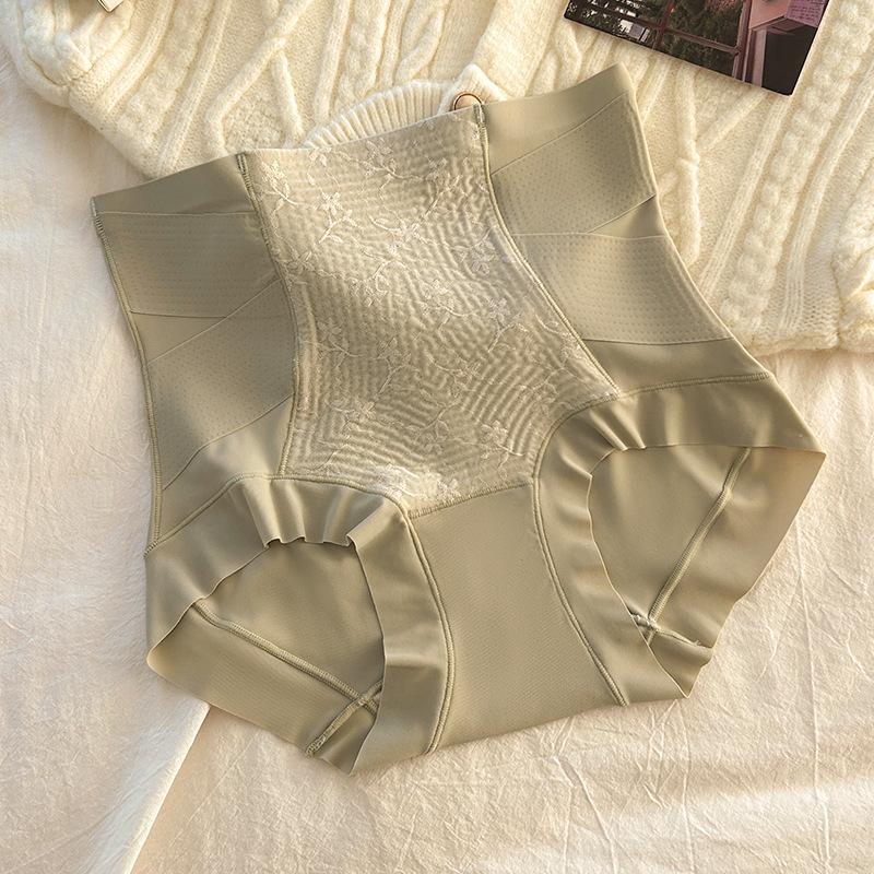 Ladies Spring and Autumn New Cross Abdominal High Waist Hip Breathable Briefs