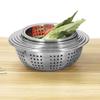 2224/2628/30/34Cm Rice Sieve Strainer Stainless Steel Colander Kitchen Helper Big Drainer Basin