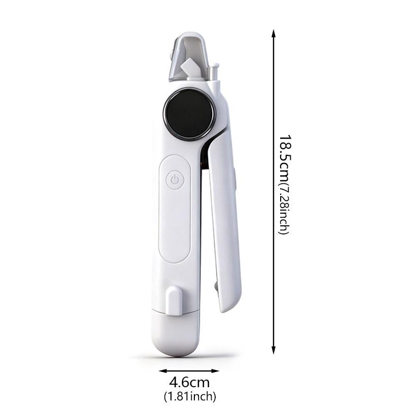 

2-in-1 Pet Claw Clippers Equipped with 2 LED Lights Cat Paw Clipper Electric Nail Grinders Splash Guard LED Nail Grooming Tool белый