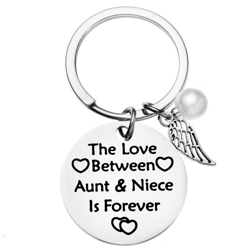 

A Sister Is Gods Way Send To Friends Best Sister Christmas Birthday Key Stainless Steel Keychain for Backpack Bag Pendant 3*3CM