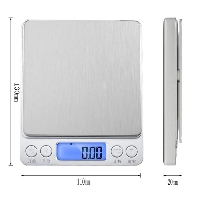 3Kg-0.1 Digital Scale Convenient Stainless Household Use Electronic Rechargeable Kitchen Scale Weight Measurement Analysis Tools