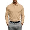 Men's Quick Dry Breathable Golf Polo Shirt Long Sleeve Button Design Casual Collar Athletic Sports Shirt