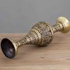 Creative Zinc Alloy Flowers Vases for Artificial Flowe Elegant Green Bronze Vase for Home Office Living Room Tabletop Decorative