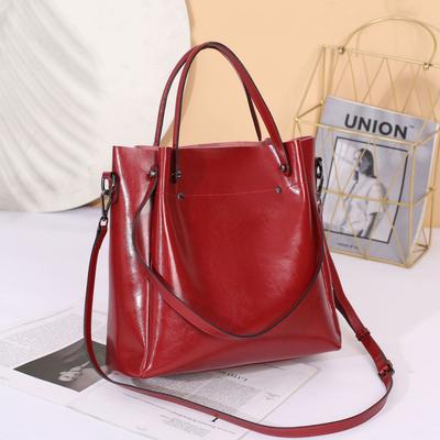 Bolsa Balde Nicho Couro de Vaca Moda Popular Ombro Transversal Prática Grande Capacidade